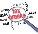 Magnifying glass and tax breaks